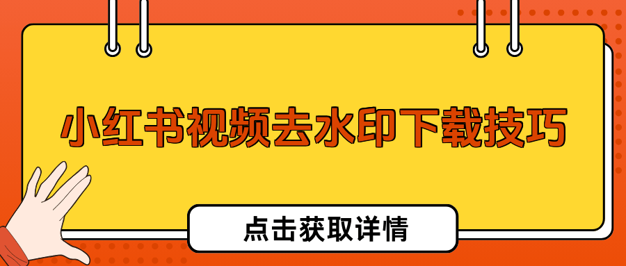 小红书视频下载(小红书视频下载助手)